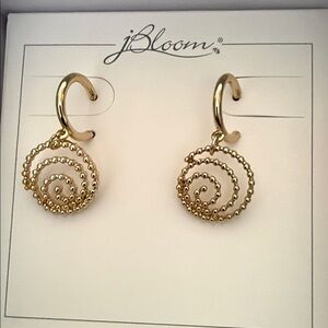 bloom Gold Swirl Beaded Earrings